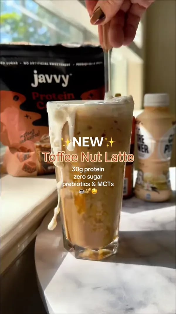 Iced Toffee Nut protein latte